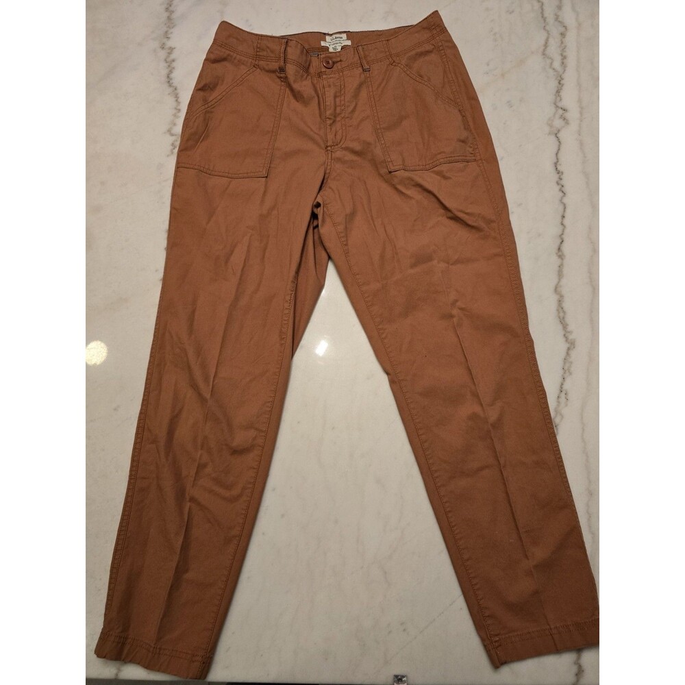 LL Bean Womens Favorite Fit Pants Sz 10 Hiking Outdoor utility burnt orange